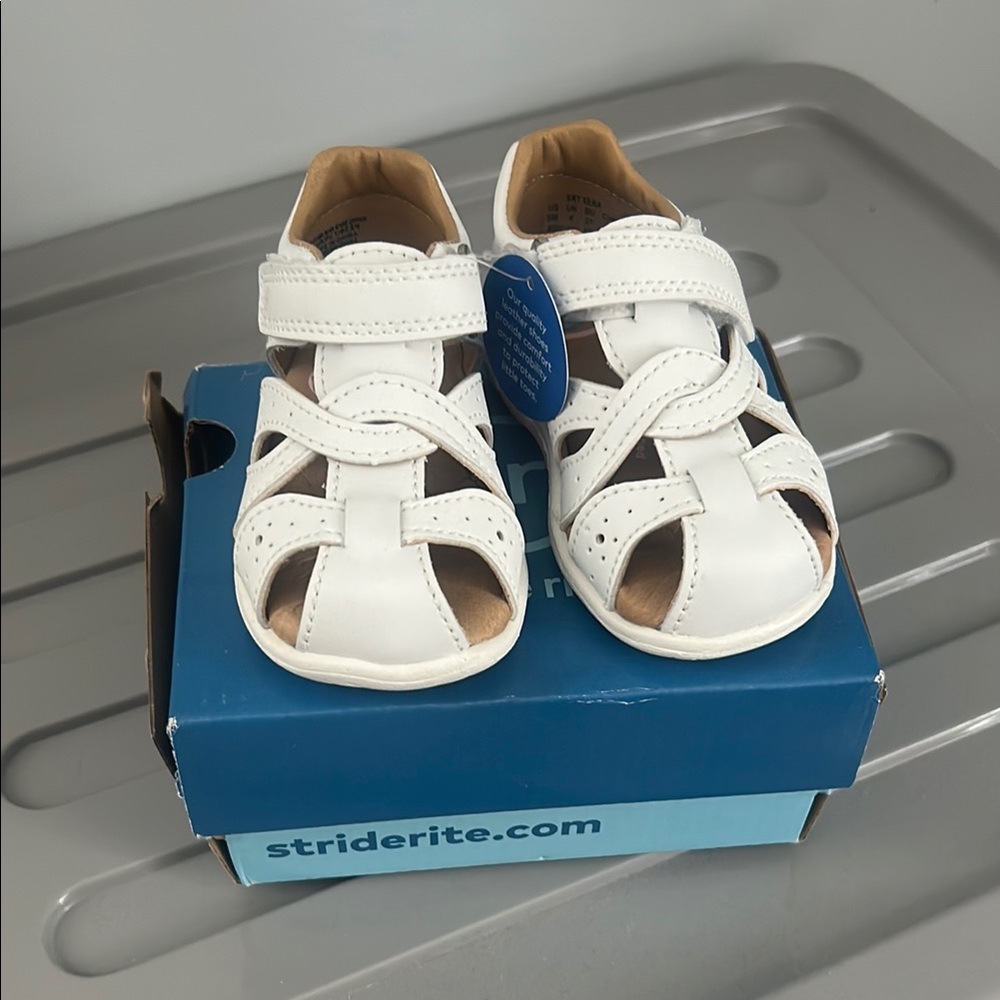 Stride Rite White Kids Sandals